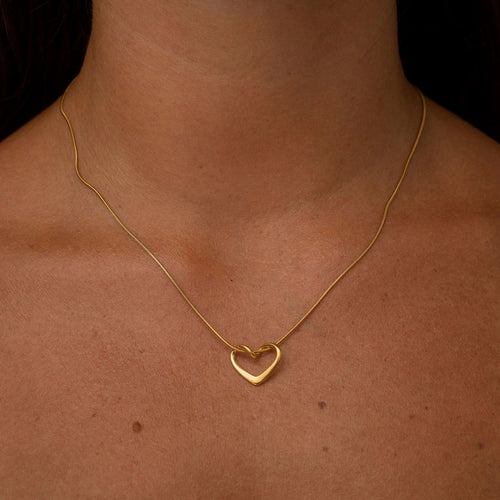 Heart Necklace Gold